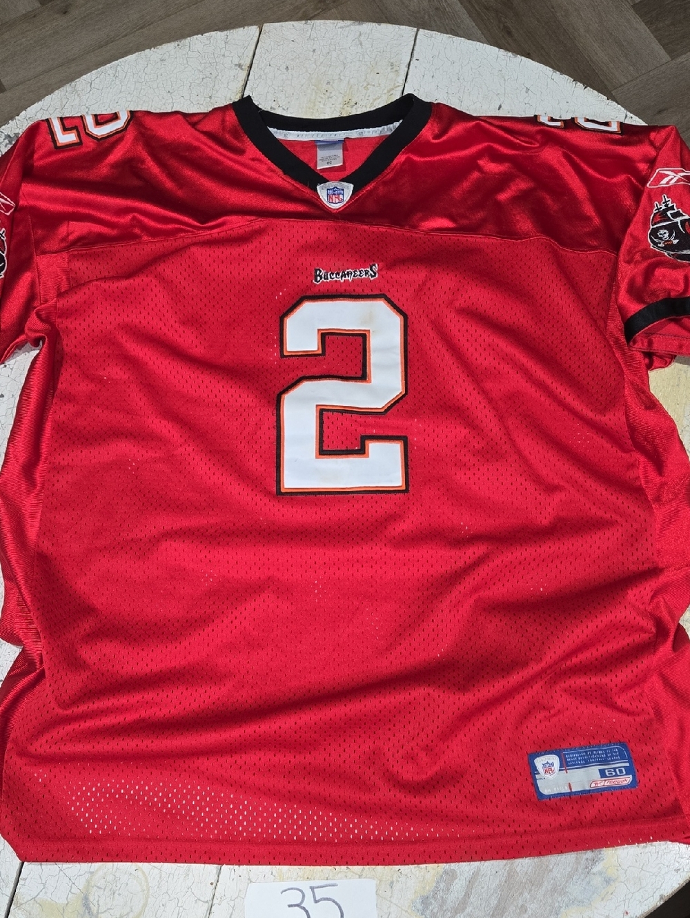 Reebok Red NFL Equipment V-Neck Jersey